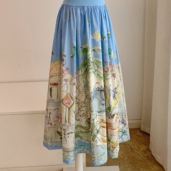 Alemais Anouk Sky Blue Mid-Length Dress - Picture 9 of 16